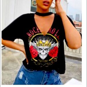 Skull and Crown choker T-shirt